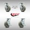 Service Caster 6 Inch SS Thermoplastic Caster Set with Roller Bearing 2 Swivel Lock 2 Brake SCC SCC-SS30S620-TPRRF-BSL-2-TLB-2 - alternate 3